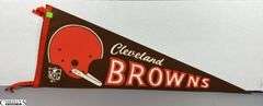 Cleveland Browns NFL Pennant Date Believed to be 1967 But It Is Wearing Off.  There are some small holes in the felt.  See Photo