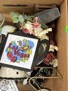 SKID With Trinkets, Candle Holders, Plate Stands, Scooby Cookie Jar, Popeye, Figural Lady Nut Cracker, Doll, Bells, Some Damage, SKID is Not Included