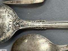 Sterling Silver Pieces, Spoons, Damaged Rings