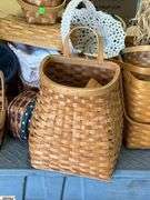 SKID with Baskets, and Faux Fruit, Breads, Wooden Doll Tallest 27", SKID is Not Included