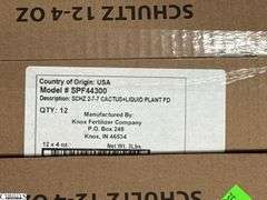 26 Cases of Schultz Cactus Liquid Plant Food, 12 small Boxes in Each Case, Wooden Skid Can Go