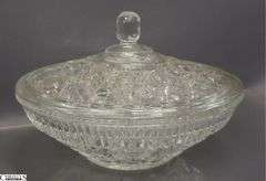 Hofbauer Crystal Dome, 4 Pressed Glass Horse Heads, Swan, Lidded Dish, Candle Holder Tallest 8.5"