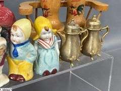 Salt and Peppers, Hands, Feet, Clear, Brass Color, Tourist, Hamburgers, Cake and Pies