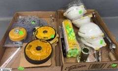 Ear Plugs, Face Masks, DeWalt Wire Brush Bit, Grinding Discs, Porter Cable Saw Blades Most 5.5", Wrench, Sockets