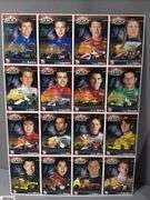 9 Uncut Sheets of Indianapolis 500 Trading Cards