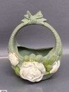 Art Glass Baskets, Ceramic Baskets, Lenox Bud Vase, Bavaria and Others, Tallest 6"
