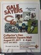 Gale Sayers Autographed Photo, Autograph Signing Ticket and 2 Gale Sayers Autograph Signing Flyers