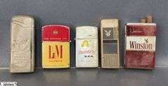 Assortment of Tobacco Related Lighters, Table Lighters, Ash Trays