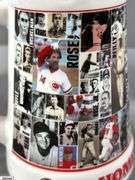 2 Baseball Steins.  Reds Stein 99 Hops House in Box and Made in Brazil Avon Baseball  Stein with Lid