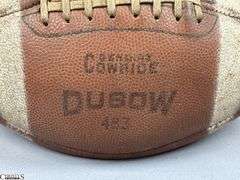 Dubow Cowhide Football Autographed by OJ Simpson