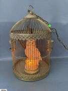 Lighted Owl In Bird Cage 18" Tall