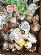 SKID With Trinkets, Candle Holders, Plate Stands, Scooby Cookie Jar, Popeye, Figural Lady Nut Cracker, Doll, Bells, Some Damage, SKID is Not Included