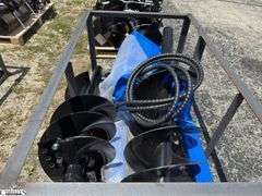 Blue Backplate Skid Steer Auger SSECAG-Y With 3 Bits