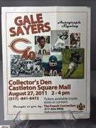 Gale Sayers Autographed Photo, Autograph Signing Ticket and 2 Gale Sayers Autograph Signing Flyers