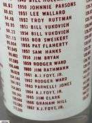 Indianapolis Memorial Day Classic 1967 Turbine-Powered Parnelli Jones Autographed Glass and a 7 UP Souvenir Bottle 500 Mile Race May 27, 1979 Autographed