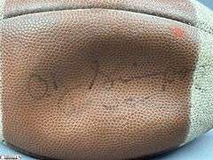 Dubow Cowhide Football Autographed by OJ Simpson