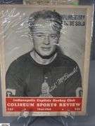 Old Hockey Memorabilia Including Six 1948 Indianapolis Ice Trading Cards, Indpls. Capitals - American Hockey League 1946-1947 Team Photo, Indpls. Capitals Hockey Club Coliseum Sports Review 1944-1945, and an Indpls. Star This Week Magazine Dated December 3, 1950 with a Hockey Cover