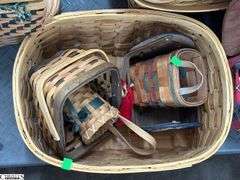 SKID with Baskets, and Faux Fruit, Breads, Wooden Doll Tallest 27", SKID is Not Included