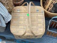 SKID with Baskets, and Faux Fruit, Breads, Wooden Doll Tallest 27", SKID is Not Included