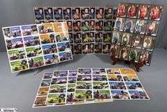 9 Uncut Sheets of Indianapolis 500 Trading Cards