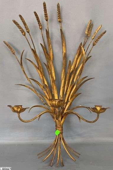 Sheath of Wheat Triple Light Candle Sconce 26.5" image