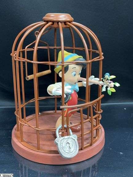 Walt Disney Classics Collection from Pinocchio is Pinocchio & Jiminy Cricket "I'll Never Lie Again..." Sculpture in Box with Certificate of Authenticity. image