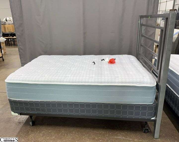 Full Size Bed with Mattress, Box Springs, Headboard, and Frame 56' Tall image