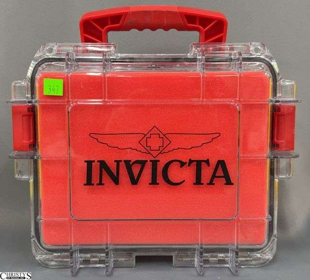 Invicta Clear with Red Foam 3 Slot Protective Case image