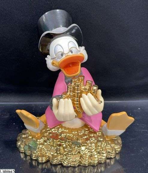 Walt Disney Classics Collection Scrooge McDuck and Money "Money! Money! Money! Sculpture in Box with Certificate of Authenticity. image