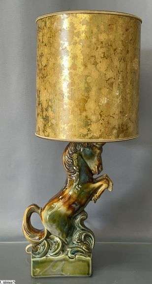 MCM Horse Pottery TV Lamp - 21" T image