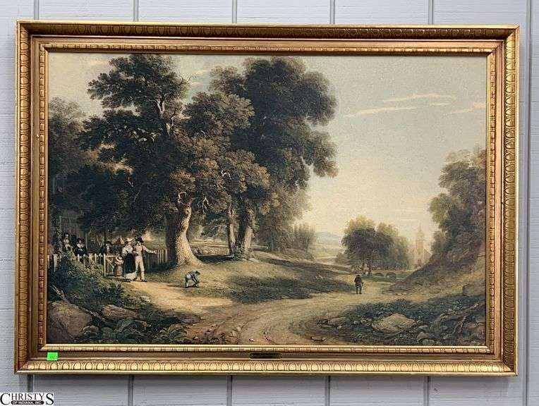 "Sunday Morning" Framed Print on Board after Durand - 40" x 28" of frame image