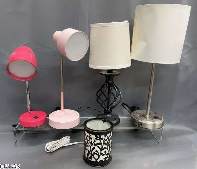 5 Small/Desk Lamps - 20" of tallest image