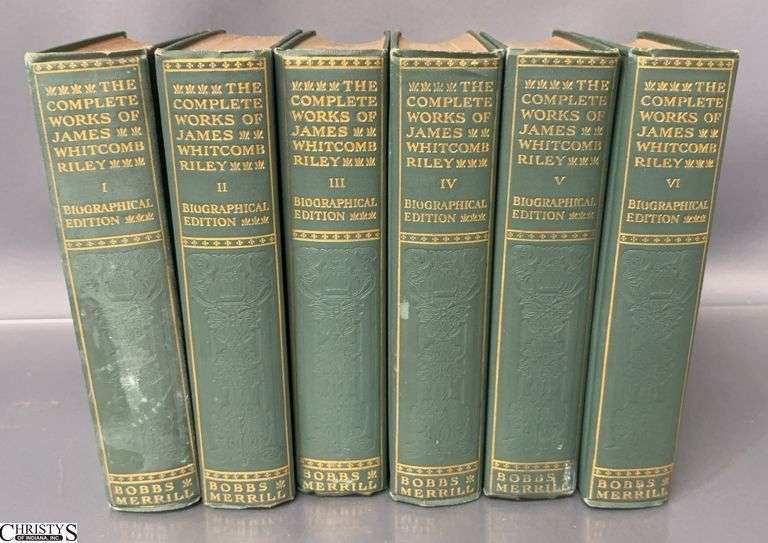 1913 The Complete Works of James Whitcomb Riley 6 Volumes image