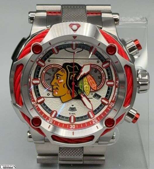 Invicta NHL Chicago Blackhawks Stainless Steel 60mm Wristwatch 42106 image