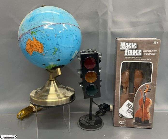Magic Fiddle Toy, Light Up Desk Globe, Stop Light Light - 12" of tallest image