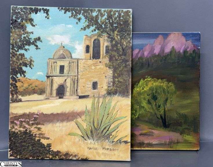 2 Oil on Canvas Landscape Paintings - 16" x 20" of each image
