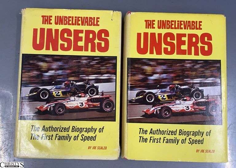 Pair of Signed The Unbelievable Unsers Books Showing Wear image
