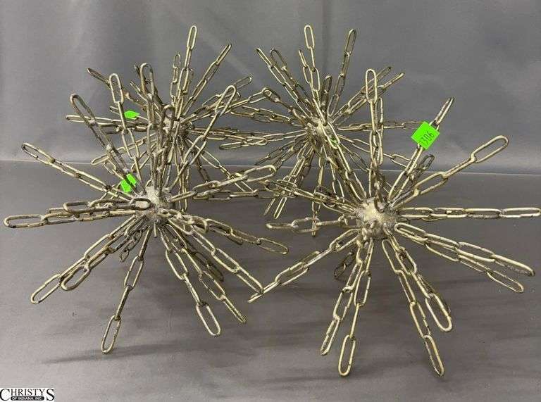 4 Starburst Link Metal Tabletop Decor - 10" of each image