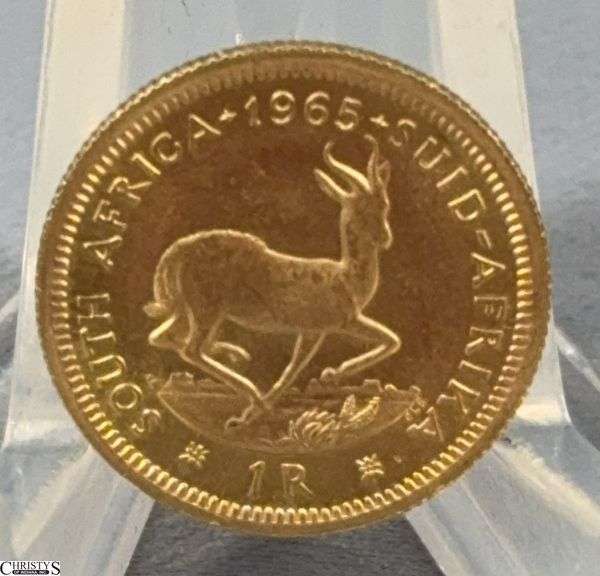 1965 South African 1 Rand Gold Piece image