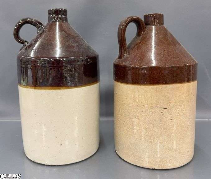 Handled Crock Jugs 12" Tallest image