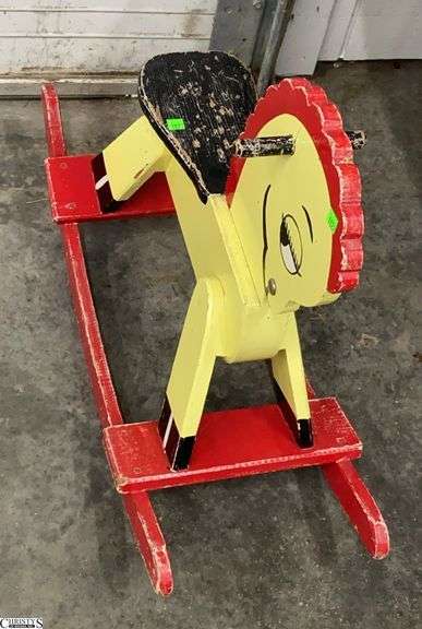 Vintage Wooden Rocking Horse - 32" x 24" image
