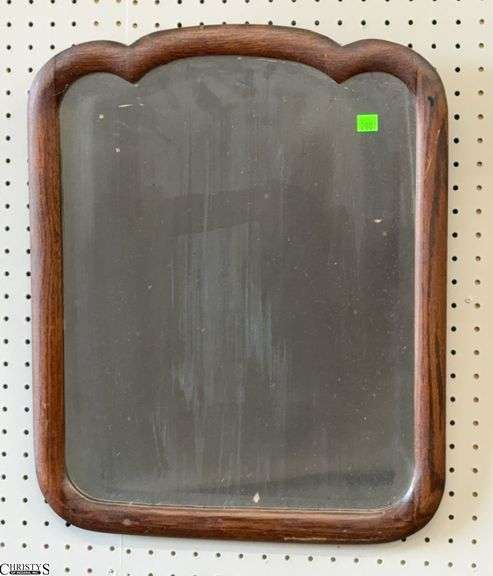 Antique Oak Framed Mirror - 18" x 22" of frame image