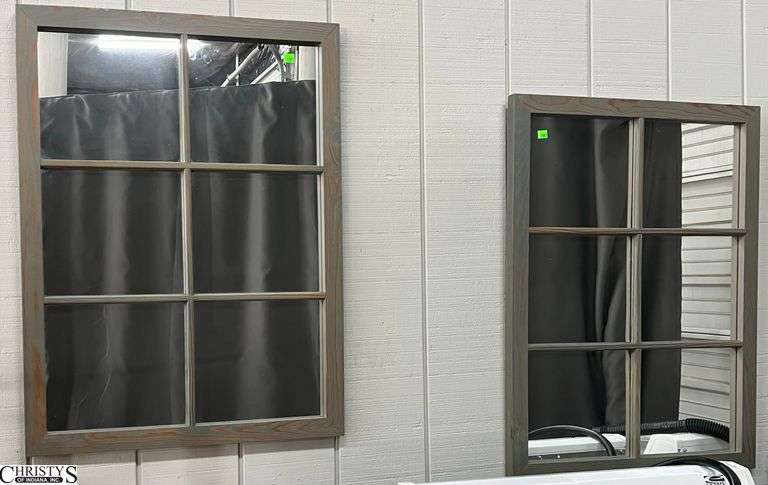 2 Window Style Wall Mirrors - 24" x 32" of each image