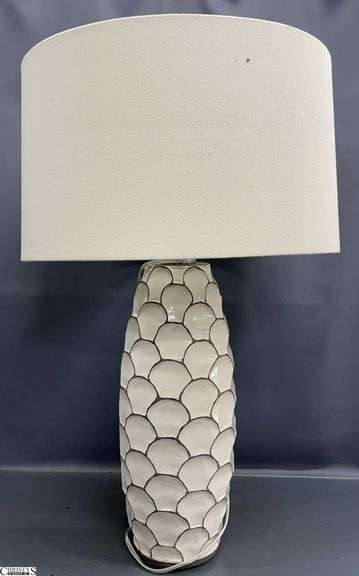 Ceramic Table Lamp With Shade and Finial 32" image