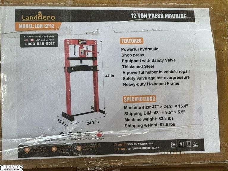 12 Ton Press LDH-SP12 image