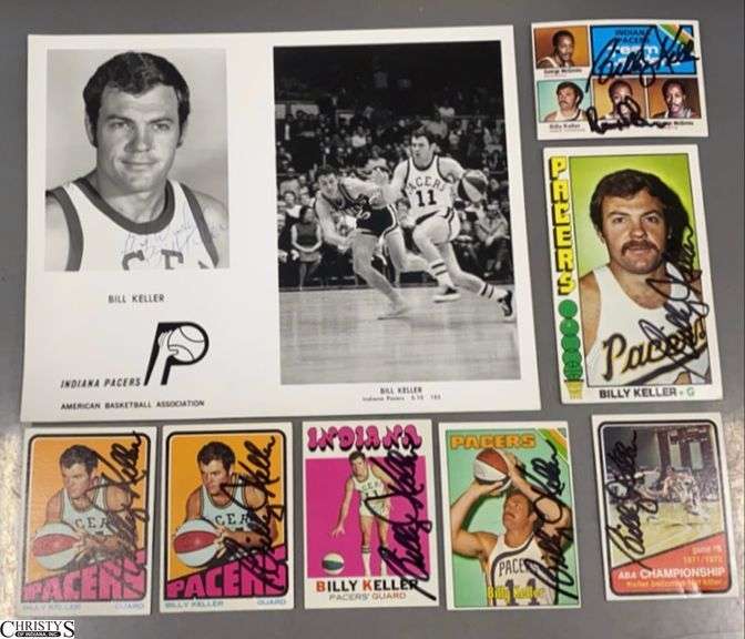 8 pcs Billy Keller 8x10, Cards Signed. One Card Has Other Signature image