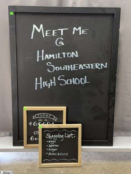 3 Framed Chalkboard Signs - 36" x 48" of largest image