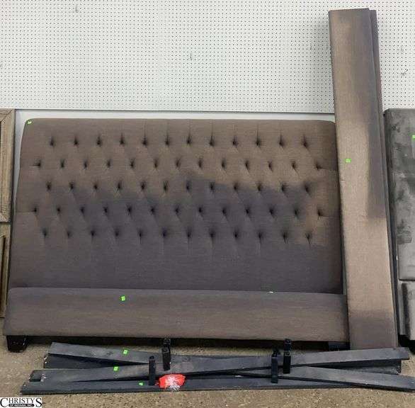 Sun Faded Upholstered King Size Bed, Headboard Measures 79"x52" image