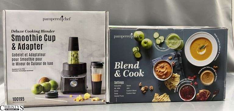 Pampered Chef Deluxe Cooking Blender and Smoothie Cup w/ Adapter image