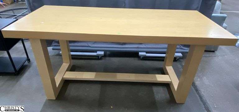 Natural Finish Counter Height Dining Table / Conference Table / Work Table 84x36x37" image